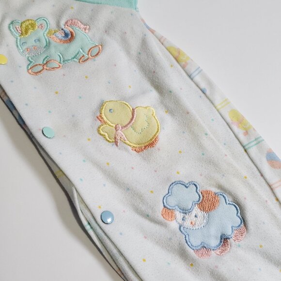 Vintage Little Me 90s Graphic Baby Sleeper Romper Pajamas Size 3-6 M - Picture 10 of 10